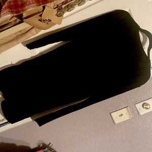 Black sweater dress.